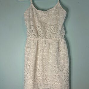 Forever 21 Strapless White Lace Dress